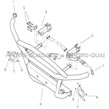 BUMPER AVANT pour Hytrack Toutes les cylindrées Toutes les années JOBBER 1100 DMAXX FULL