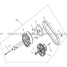 ENSEMBLE VARIATEUR pour Hytrack Toutes les cylindrées Toutes les années JOBBER 1100 DMAXX FULL