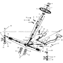 COLONNE DE DIRECTION pour Hytrack Toutes les cylindrées Toutes les années JOBBER 300 4x2 4x4