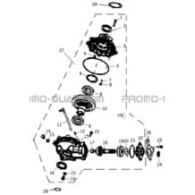 PONT ARRIERE pour Hytrack Toutes les cylindrées Toutes les années JOBBER 300 4x2 4x4