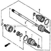 ENSEMBLE CARDAN AVANT 4X4 pour Hytrack Toutes les cylindrées Toutes les années JOBBER 300 4x2 4x4