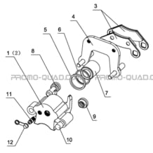 ETRIERS DE FREIN AVANT pour Hytrack Toutes les cylindrées Toutes les années JOBBER 300 4x2 4x4