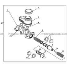 MAITRE CYLINDRE DE FREIN pour Hytrack Toutes les cylindrées Toutes les années JOBBER 300 4x2 4x4