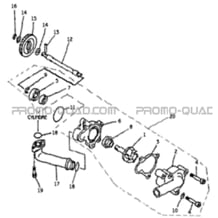 ENSEMBLE POMPE A EAU pour Hytrack Toutes les cylindrées Toutes les années JOBBER 300 4x2 4x4