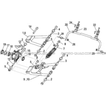 SUSPENSION ARRIERE pour Hytrack Toutes les cylindrées Toutes les années JOBBER 400 4x4