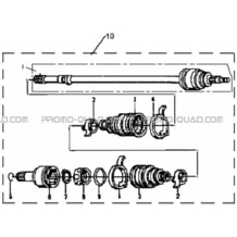 CARDAN ARRIERE pour Hytrack Toutes les cylindrées Toutes les années JOBBER 400 4x4