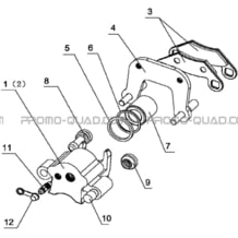 ETRIER DE FREIN AVANT pour Hytrack Toutes les cylindrées Toutes les années JOBBER 400 4x4