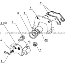 ETRIER DE FREIN ARRIERE pour Hytrack Toutes les cylindrées Toutes les années JOBBER 400 4x4