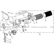 FILTRE A AIR pour Hytrack Toutes les cylindrées Toutes les années JOBBER 400 4x4