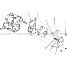 SUPPORT CARTER EMBRAYAGE pour Hytrack Toutes les cylindrées Toutes les années JOBBER 400 4x4