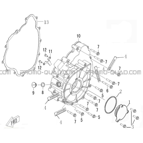 CACHE CARTER GAUCHE  Hytrack  Toutes les années Toutes les cylindrées  pièces OEMCACHE CARTER GAUCHE  Hytrack  Toutes les années Toutes les cylindrées  pièces OEM
