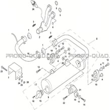 ENSEMBLE ECHAPPEMENT pour Hytrack All cylindrical All Years JOBBER 700 AP 2012