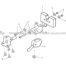 SYSTEME DE VERROUILLAGE DU CAPOT pour Hytrack Toutes les cylindrées Toutes les années JOBBER 700 MAXX