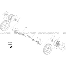 ROUE AVANT DROITE   AVANT GAUCHE pour Hytrack Toutes les cylindrées Toutes les années JOBBER 700 MAXX