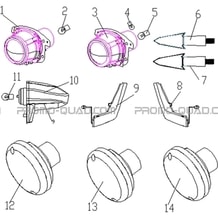 ECLAIRAGE pour Hytrack Toutes les cylindrées Toutes les années JOBBER 700 MAXX