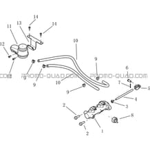 MAITRE CYLINDRE DE FREIN pour Hytrack All cylindrical All Years JOBBER 700 MAXX