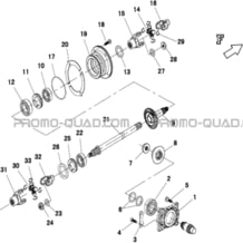 ARBRE DE TRANSMISSION pour Hytrack Toutes les cylindrées Toutes les années JOBBER 750 MAXX