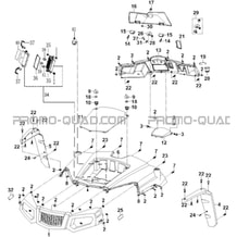 CARROSSERIE AVANT   DECORATION pour Hytrack All cylindrical All Years JOBBER 750 MAXX