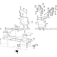 CARROSSERIE CENTRALE pour Hytrack Toutes les cylindrées Toutes les années JOBBER 750 MAXX