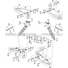 TRIANGLES ARRIERE pour Hytrack Toutes les cylindrées Toutes les années JOBBER 750 MAXX