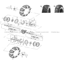 ESSIEU AVANT pour Hytrack Toutes les cylindrées Toutes les années JOBBER 750 MAXX