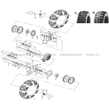 ESSIEU ARRIERE pour Hytrack Toutes les cylindrées Toutes les années JOBBER 750 MAXX