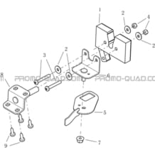 SYSTEME DE VERROUILLAGE DU CAPOT pour Hytrack Toutes les cylindrées Toutes les années JOBBER 800 DMAXX