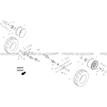 ROUE ARRIERE DROITE   ARRIERE GAUCHE pour Hytrack Toutes les cylindrées Toutes les années JOBBER 800 DMAXX