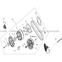ENSEMBLE VARIATEUR pour Hytrack Toutes les cylindrées Toutes les années JOBBER 800 DMAXX