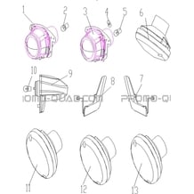 ECLAIRAGE pour Hytrack Toutes les cylindrées Toutes les années JOBBER 800 DMAXX
