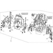 SUPPORTS MOTEUR ET BOITE DE VITESSES pour Hytrack All cylindrical All Years JOBBER DMAXX FULL