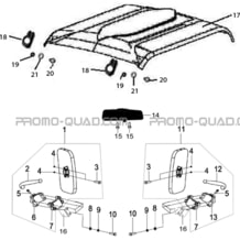 TOIT (OPTION)   RETROVISEURS pour Hytrack All cylindrical All Years JOBBER eV5