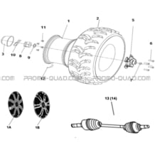 ROUES ARRIERE pour Hytrack All cylindrical All Years JOBBER eV5 FULL