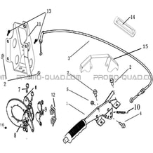 SYSTEME DE FREINAGE DU FREIN DE PARC A CABLE pour Hytrack Toutes les cylindrées Toutes les années JOBBER eV5 FULL