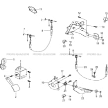 PEDALIER   CABLES pour Hytrack All cylindrical All Years JOBBER eV5 MAXX