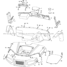 CARROSSERIE AVANT (SECTION A) pour Hytrack All cylindrical All Years JOBBER eV5 MAXX