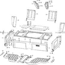 CARROSSERIES LATERALES   PLANCHER pour Hytrack Toutes les cylindrées Toutes les années JOBBER eV5 MAXX