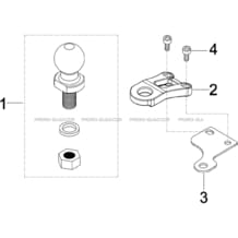 ATTELAGE (OPTION) pour Hytrack All cylindrical All Years JOBBER eV5 MAXX