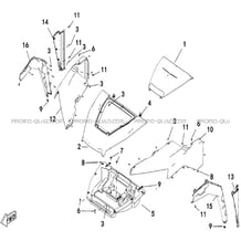 CARROSSERIE AVANT pour Hytrack Toutes les cylindrées Toutes les années JOBBER T-BOSS 500