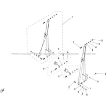 CEINTURES DE SECURITE pour Hytrack Toutes les cylindrées Toutes les années JOBBER T-BOSS 500