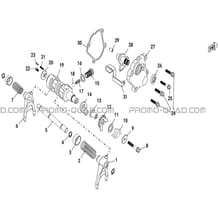 ENSEMBLE BARILLET   FOURCHETTE pour Hytrack All cylindrical All Years JOBBER T-BOSS 500