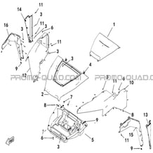 CARROSSERIE AVANT pour Hytrack Toutes les cylindrées Toutes les années JOBBER T-BOSS 550