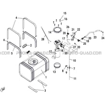 RESERVOIR CARBURANT METALLIQUE pour Hytrack Toutes les cylindrées Toutes les années JOBBER T-BOSS 550