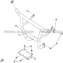 PARE-CHOCS AVANT pour Hytrack Toutes les cylindrées Toutes les années JOBBER T-BOSS 550