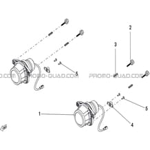 FEUX DE CROISEMENT pour Hytrack Toutes les cylindrées Toutes les années JOBBER T-BOSS 550