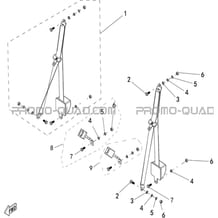 CEINTURES DE SECURITE pour Hytrack Toutes les cylindrées Toutes les années JOBBER T-BOSS 550