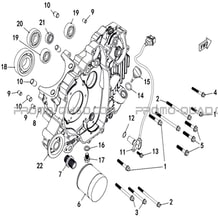 CARTER MOTEUR GAUCHE pour Hytrack All cylindrical All Years JOBBER T-BOSS 550