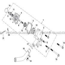 ENSEMBLE POMPE A EAU pour Hytrack All cylindrical All Years JOBBER T-BOSS 550