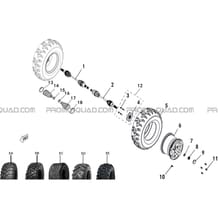 ROUES ARRIERE pour Hytrack Toutes les cylindrées Toutes les années JOBBER T-BOSS 570