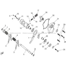 ENSEMBLE BARILLET   FOURCHETTE pour Hytrack Toutes les cylindrées Toutes les années JOBBER T-BOSS 570